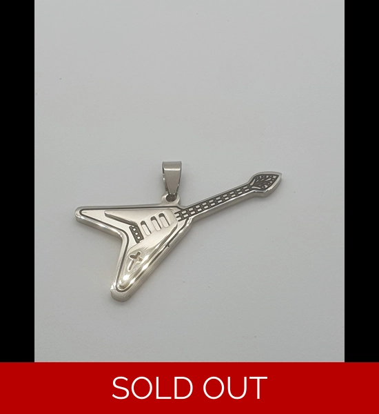 Flying "V" Guitar Pendant